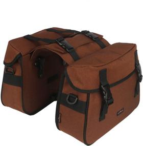 img 4 attached to 🎒 TOURBON Nylon Double Pannier Shoulder Bags: Ultimate Bicycle Rear Rack Trunk & Motorcycle Tail Seat Bag