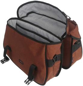 img 2 attached to 🎒 TOURBON Nylon Double Pannier Shoulder Bags: Ultimate Bicycle Rear Rack Trunk & Motorcycle Tail Seat Bag