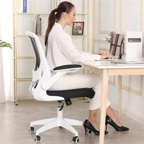 img 4 attached to KERDOM Ergonomic Computer Adjustable Height（Black） Furniture for Home Office Furniture