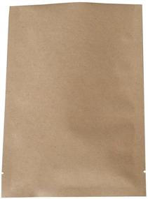 img 4 attached to 🛍 QQ Studio Open Top Kraft Mylar Heat Sealable Bags - 100 Pack - Brown Open Top, 2.4" x 3.4" (6cm x 8.8cm) - High-quality Packaging Solution