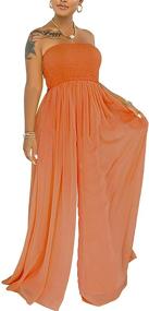 img 4 attached to 👗 Ekaliy Strapless Shoulder Sleeveless Jumpsuit: Stylish Women's Clothing & Jumpsuits