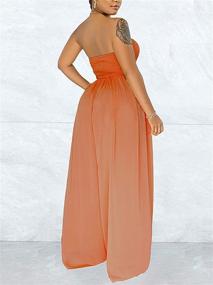 img 2 attached to 👗 Ekaliy Strapless Shoulder Sleeveless Jumpsuit: Stylish Women's Clothing & Jumpsuits