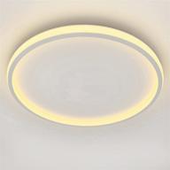 flush mount led ceiling light, cheeroll 12 inch ceiling lighting fixture 45w 3000k warm round ceiling light for bathroom, kitchen, bedroom, living room, and garage - non-dimmable логотип