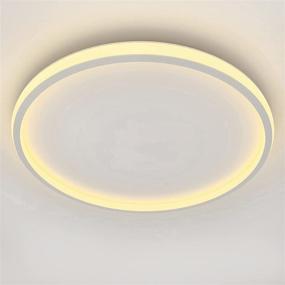 img 4 attached to Flush Mount LED Ceiling Light, Cheeroll 12 Inch Ceiling Lighting Fixture 45W 3000K Warm Round Ceiling Light for Bathroom, Kitchen, Bedroom, Living Room, and Garage - Non-Dimmable