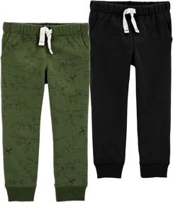 img 3 attached to 👖 Carter's 2 Pack French Terry Active Joggers/Pants for Toddler Boys