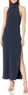 👗 elegant and sensuous: norma kamali women's halter turtle side slit gown logo