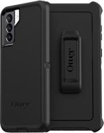 📱 rugged otterbox defender series case for samsung galaxy s21+ 5g – black (non-retail packaging) logo