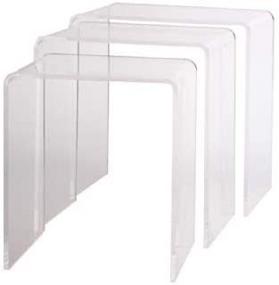 img 1 attached to 🌟 Pure Dcor Acrylic Nesting Tables: Set of 3, Clear - Stylish and Functional Furniture