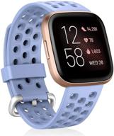 cavn sport bands: stylish & durable fitbit versa/versa 2 replacement strap in light blue - waterproof, breathable & comfortable for men and women (s(5.1-7.9in)) logo