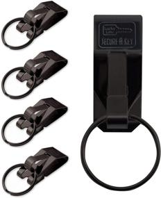 img 4 attached to Lucky Line The 'Original' Secure-A-Key Slip-On for Wide Belts, 5 Pack (Model: 47005) - Black