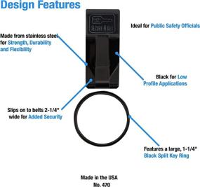 img 1 attached to Lucky Line The 'Original' Secure-A-Key Slip-On for Wide Belts, 5 Pack (Model: 47005) - Black