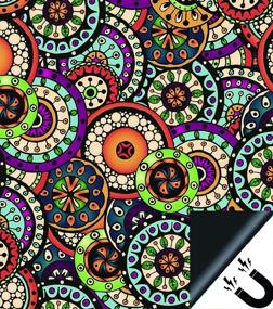 img 1 attached to 🌸 Ethnic Mandala Magnetic Dishwasher Magnet: Beautiful Kitchen Decor Sticker (23 W x 26 H Inches)