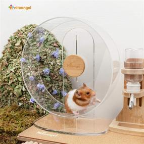 img 2 attached to 🐹 Niteangel Silent Hamster Exercise Wheel - Noiseless Spinning Acrylic Running Wheel for Small Pets: Hamsters, Gerbils, Mice, Degus, and More!