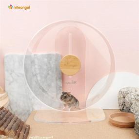 img 3 attached to 🐹 Niteangel Silent Hamster Exercise Wheel - Noiseless Spinning Acrylic Running Wheel for Small Pets: Hamsters, Gerbils, Mice, Degus, and More!
