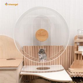 img 1 attached to 🐹 Niteangel Silent Hamster Exercise Wheel - Noiseless Spinning Acrylic Running Wheel for Small Pets: Hamsters, Gerbils, Mice, Degus, and More!