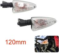 🏍️ 120mm motorcycle front/rear blinker turn signal indicator light for f800r f800s k1300r/s f800gt f800st f800gs s1000rr c600 g650gs f765gs - transparent finish logo