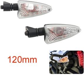 img 4 attached to 🏍️ 120mm Motorcycle Front/Rear Blinker Turn Signal Indicator Light for F800R F800S K1300R/S F800GT F800ST F800GS S1000RR C600 G650GS F765GS - Transparent Finish