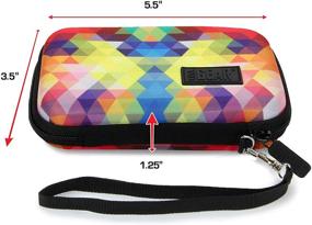 img 3 attached to USA Gear Hard Shell Travel Case for Apple iPod Touch (7th, 6th, 5th Gen), MP3 Player Case with Water-Proof Exterior and Wrist Strap - Geometric Design