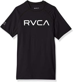 img 1 attached to 🌞 Protective and Stylish: RVCA Boys' Short Sleeve Rashguard for Ultimate Sun, Surf, and Swimwear Protection