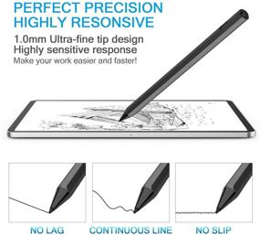 img 1 attached to ✏️ USGMoBi Stylus Pencil Compatible with Apple iPad Pro 12.9/11 (2018-2020), iPad 8th/7th/6th, Air 4th/3rd, Mini 5th - High Precision Drawing Pen with Palm Rejection