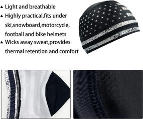 img 3 attached to Sweat-Wicking Helmet Liner, Cooling Cap, Running Hat, Cycling Cap Skull Cap, Hard Hat Liner for Men and Women by Alpurple