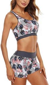 img 3 attached to Womens Swimsuits Racerback Boyshort Bottom（M，Black Women's Clothing in Swimsuits & Cover Ups