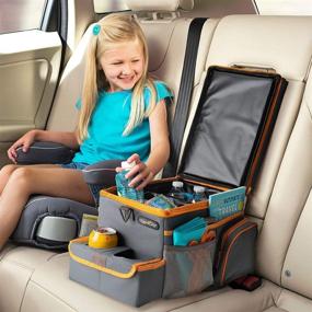 img 4 attached to 🚗 Medium CarHop Car Seat Organizer with Tray and Cooler Compartment for Kids and Adults - High Road