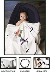 img 3 attached to 👶 Little Forest Baby Monthly Milestone Blanket: Soft Micro Fleece for Boys & Girls, with Free Frame - A Unique Photo Prop for Newborn Infants, Swaddle Blanket, 47x47 inch