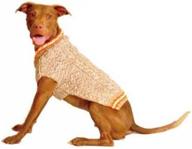 🐶 small tan camp dog sweater by chilly dog logo