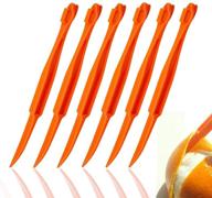 🍊 6-pack orange peeler tools: effortlessly peel citrus fruits with this easy-to-use plastic slicer cutter - must-have kitchen gadget for cooking enthusiasts! logo