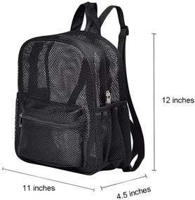 img 1 attached to Semi Transparent Backpack Through Commuting Swimming Backpacks for Casual Daypacks