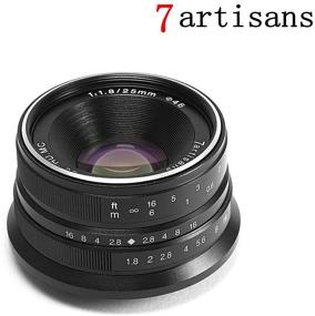 img 1 attached to 📸 7artisans 25mm F1.8 APS-C Manual Fixed Lens for Micro Four Thirds MFT M4/3 Cameras Panasonic & Olympus - Black