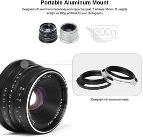 img 2 attached to 📸 7artisans 25mm F1.8 APS-C Manual Fixed Lens for Micro Four Thirds MFT M4/3 Cameras Panasonic & Olympus - Black