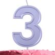 get fresh number 3 birthday candle – extra large silver number three candle on stick –3 logo