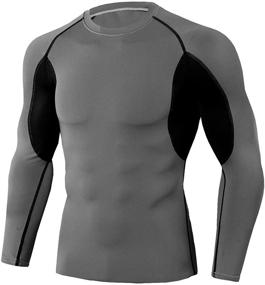 img 4 attached to Crewneck Athletic Sweatshirt Long Sleeve Pullover Men's Clothing