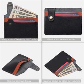 img 1 attached to 💳 Handmade Minimalist Leather Wallets for Credit