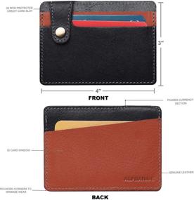 img 2 attached to 💳 Handmade Minimalist Leather Wallets for Credit