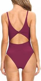 img 3 attached to AmicaBling Swimsuit Monokini Backless Bathing