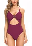 amicabling swimsuit monokini backless bathing logo