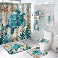 turtle curtain include non slip bathroom logo