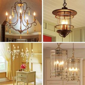 img 2 attached to 💡 Candelabra Equivalent Chandelier Decorative - ANWIO