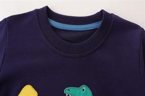 img 1 attached to Cute Baby Toddler Boy's Christmas Cotton Crewneck Sweatshirt: Sizes 1-7Y