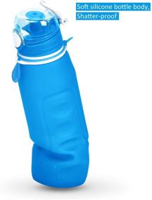 img 3 attached to 🚰 Valourgo Large 35 oz Collapsible Water Bottle - BPA Free, Reusable Travel Water Bottle