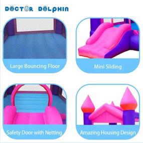 img 2 attached to 🐬 Ultimate Fun and Adventure with Doctor Dolphin Inflatable Bouncy Castle!