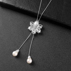 img 1 attached to 🌸 Alotex Car Accessories Bling Flower: Stylish and Lucky Rear View Mirror Charm for Men and Women