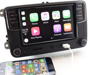 img 4 attached to 🚗 6,5-дюймовый сенсорный экран CarPlay MIB RCD330 187B 6RD035187 B Запасной вариант для VW Jetta Golf MK5/MK6 CC Caddy Polo EOS Passat Scirocco Tiguan Touran Transporter