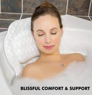 🛀 spa tub bath pillow - ergonomic bathtub cushion with neck and back support - 3d air mesh bath accessories - headrest with 6 strong suction cups logo