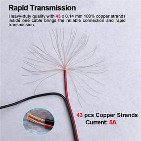img 2 attached to 🔌 High-Quality 18AWG Copper Strands: 10 Pairs DC Power Pigtail Cable Wire for CCTV Security Camera and Lighting Power Adapter (2.1mm x 5.5mm, Ultra Thick) by MILAPEAK