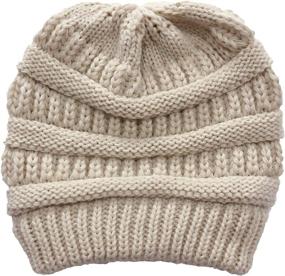 img 1 attached to Womens Criss Ponytail Beanies Winter Outdoor Recreation and Outdoor Clothing