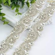 shimmering rhinestone applique: 1 yard dress embellishment for a dazzling bling bling decorative trim logo